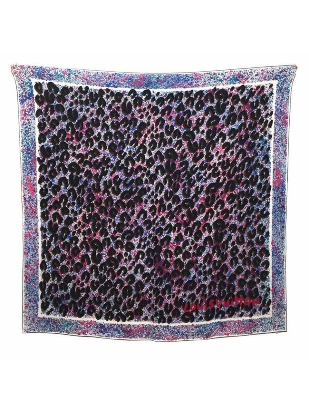 Louis Vuitton Goods Leopard Scarf Carre Shawl Silk - Picture 2 of 3